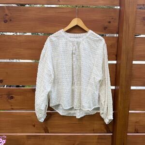 White anthropologie blouse with a